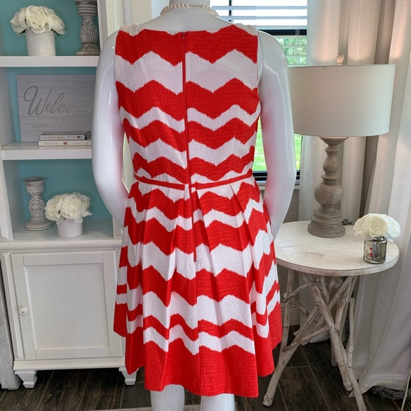 Just Taylor Dress Chevron Print Size 14 - Picture 6 of 8